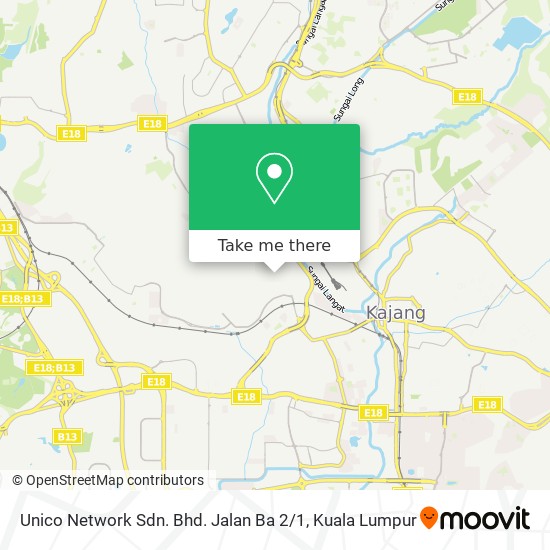 Peta Unico Network Sdn. Bhd. Jalan Ba 2 / 1