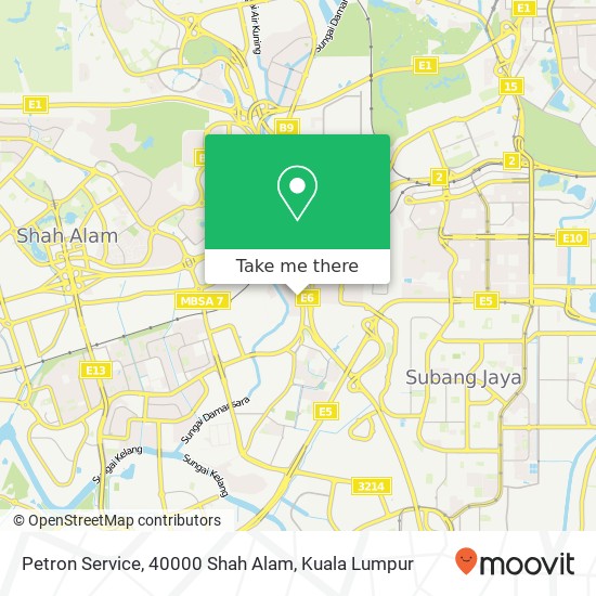 Peta Petron Service, 40000 Shah Alam