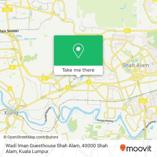 Wadi Iman Guesthouse Shah Alam, 40000 Shah Alam map