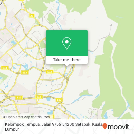 Peta Kelompok Tempua, Jalan 9 / 56 54200 Setapak