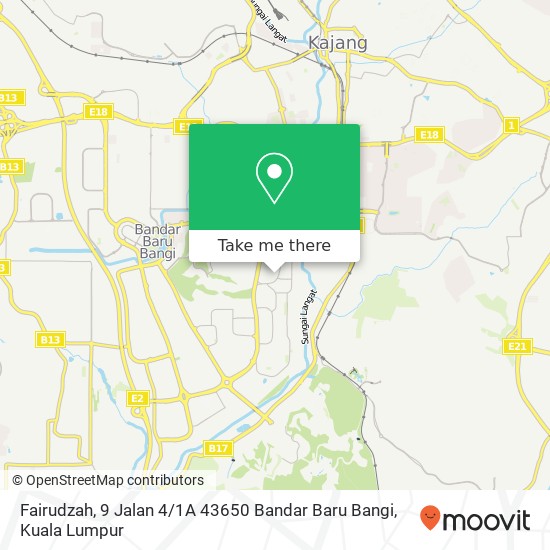 Fairudzah, 9 Jalan 4 / 1A 43650 Bandar Baru Bangi map