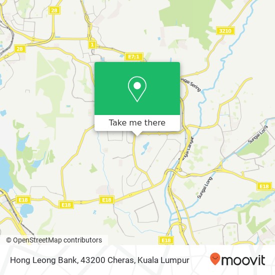 Hong Leong Bank, 43200 Cheras map