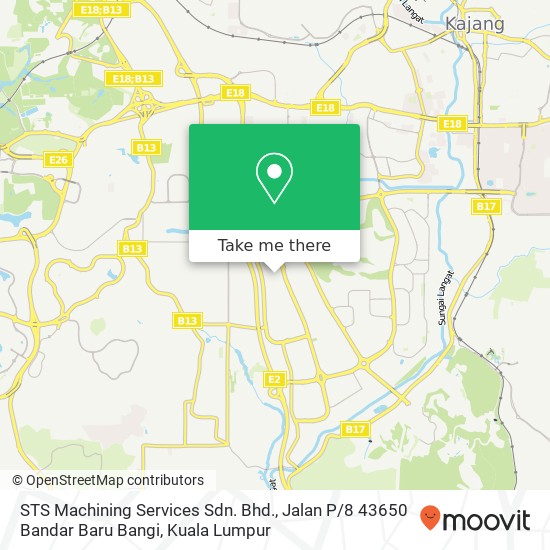 STS Machining Services Sdn. Bhd., Jalan P / 8 43650 Bandar Baru Bangi map