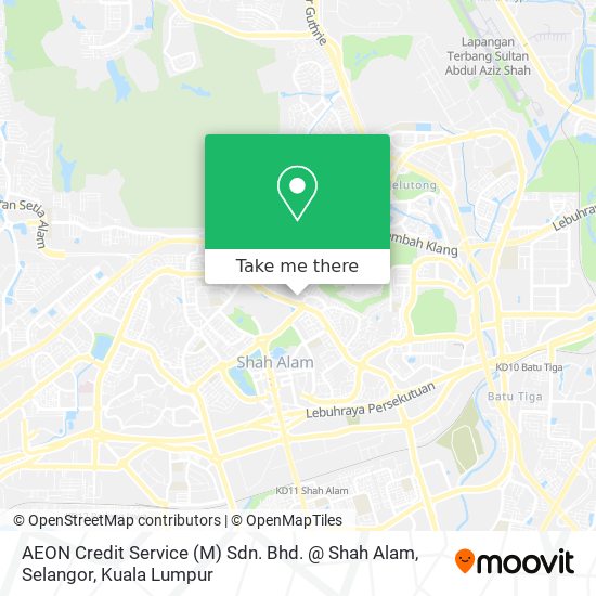 AEON Credit Service (M) Sdn. Bhd. @ Shah Alam, Selangor map