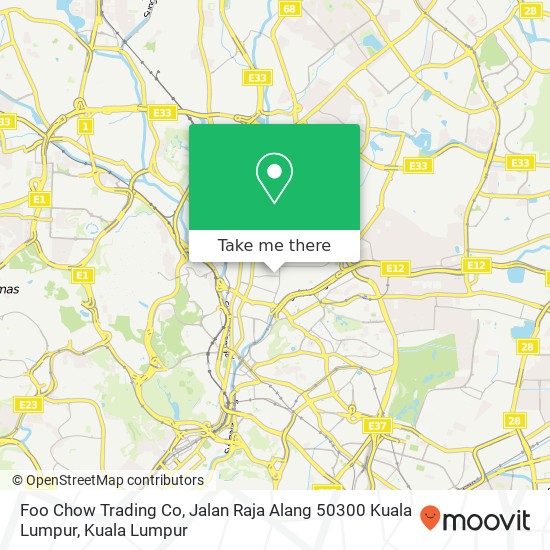 Peta Foo Chow Trading Co, Jalan Raja Alang 50300 Kuala Lumpur