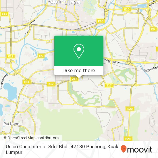 Peta Unico Casa Interior Sdn. Bhd., 47180 Puchong