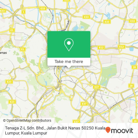 Tenaga Z-L Sdn. Bhd., Jalan Bukit Nanas 50250 Kuala Lumpur map