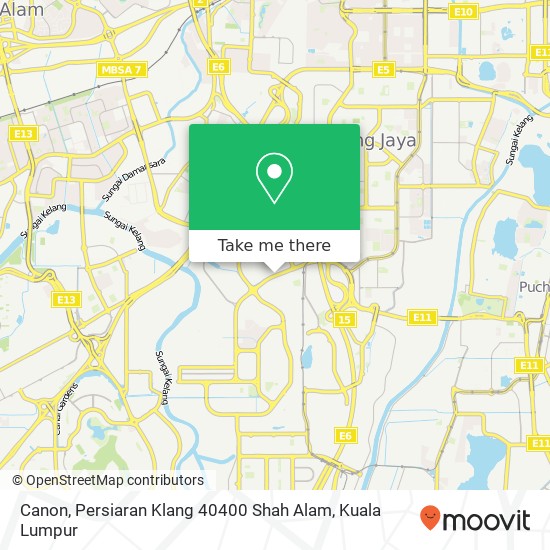 Canon, Persiaran Klang 40400 Shah Alam map