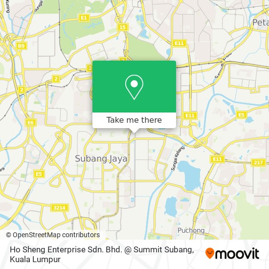 Ho Sheng Enterprise Sdn. Bhd. @ Summit Subang map