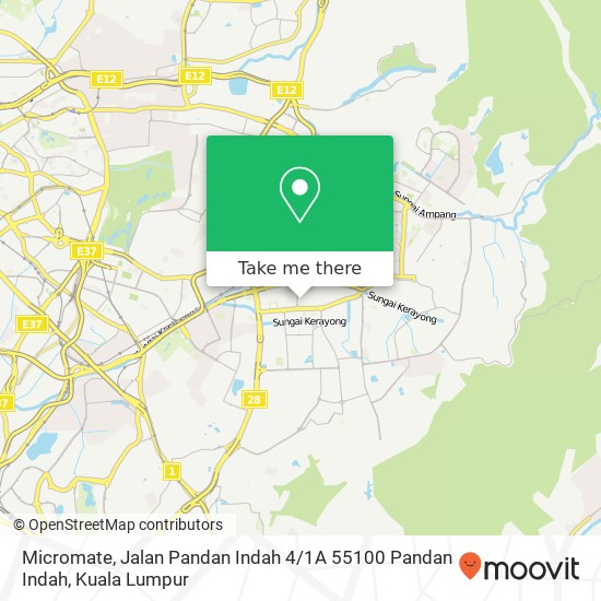 Micromate, Jalan Pandan Indah 4 / 1A 55100 Pandan Indah map