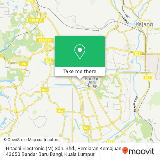 Hitachi Electronic (M) Sdn. Bhd., Persiaran Kemajuan 43650 Bandar Baru Bangi map