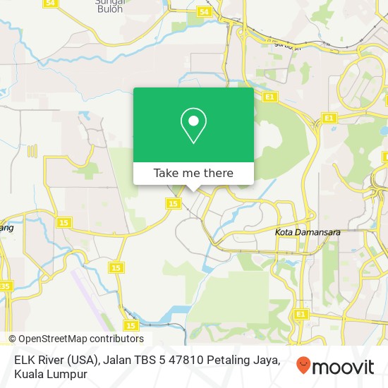 ELK River (USA), Jalan TBS 5 47810 Petaling Jaya map