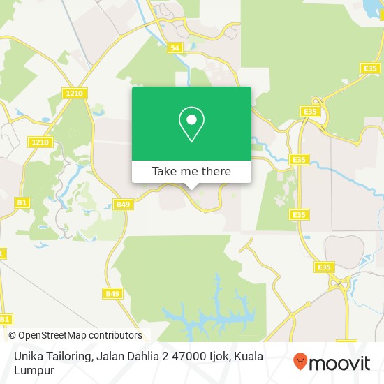 Unika Tailoring, Jalan Dahlia 2 47000 Ijok map