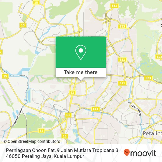 Perniagaan Choon Fat, 9 Jalan Mutiara Tropicana 3 46050 Petaling Jaya map