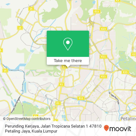 Perunding Kerjaya, Jalan Tropicana Selatan 1 47810 Petaling Jaya map