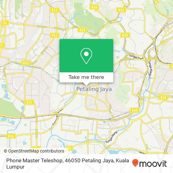 Phone Master Teleshop, 46050 Petaling Jaya map