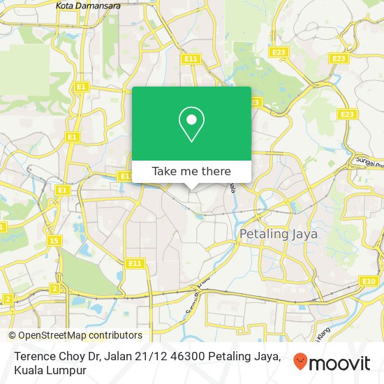 Peta Terence Choy Dr, Jalan 21 / 12 46300 Petaling Jaya