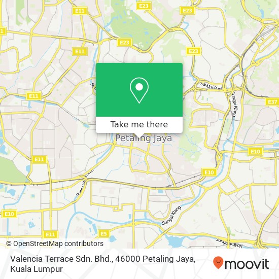 Valencia Terrace Sdn. Bhd., 46000 Petaling Jaya map