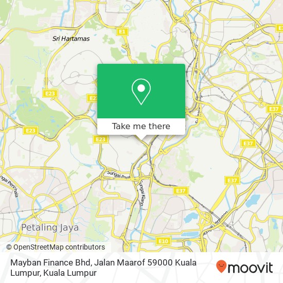Mayban Finance Bhd, Jalan Maarof 59000 Kuala Lumpur map
