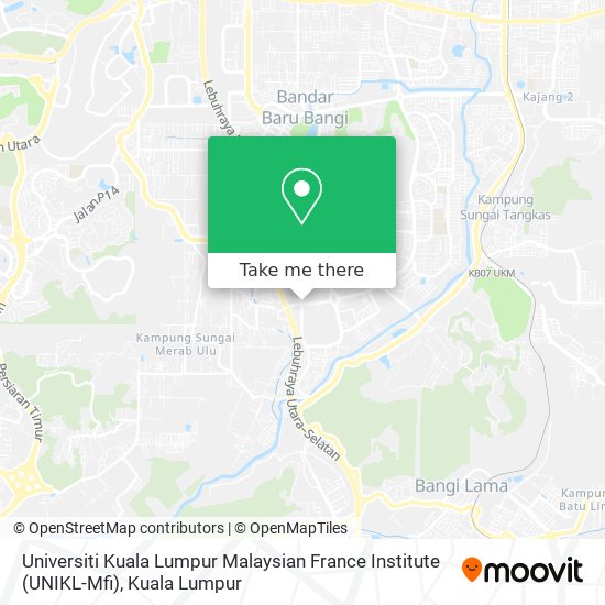 Universiti Kuala Lumpur Malaysian France Institute (UNIKL-Mfi) map