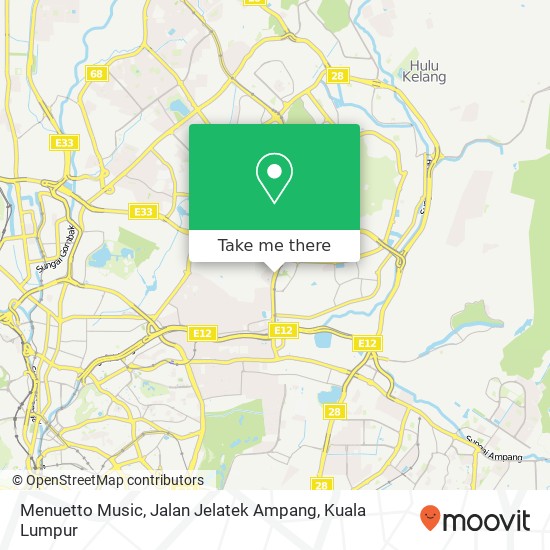 Peta Menuetto Music, Jalan Jelatek Ampang