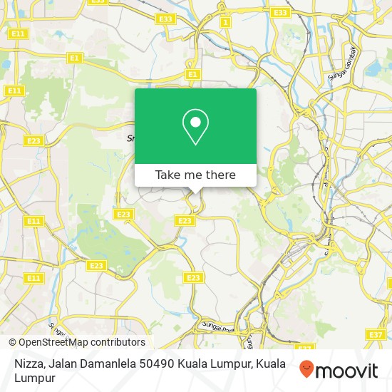 Peta Nizza, Jalan Damanlela 50490 Kuala Lumpur