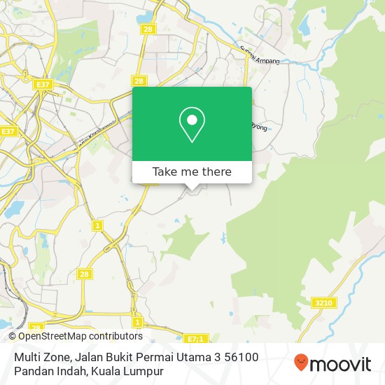 Peta Multi Zone, Jalan Bukit Permai Utama 3 56100 Pandan Indah
