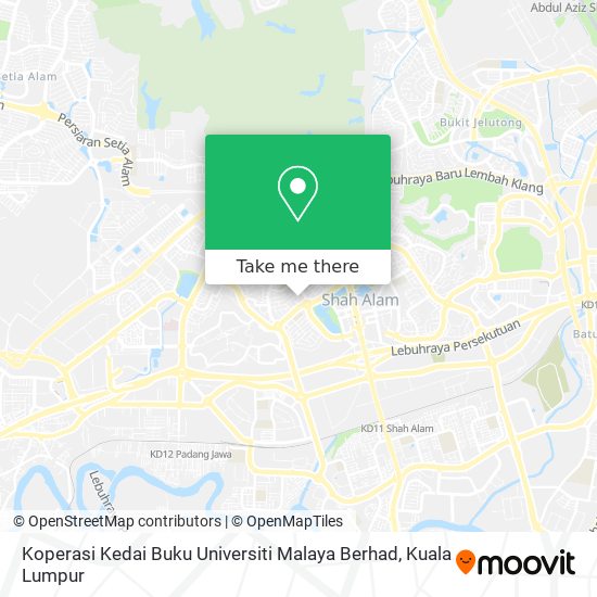 Koperasi Kedai Buku Universiti Malaya Berhad map