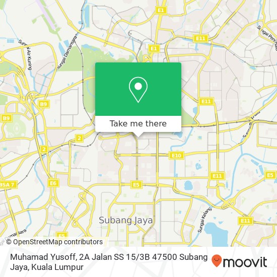 Muhamad Yusoff, 2A Jalan SS 15 / 3B 47500 Subang Jaya map