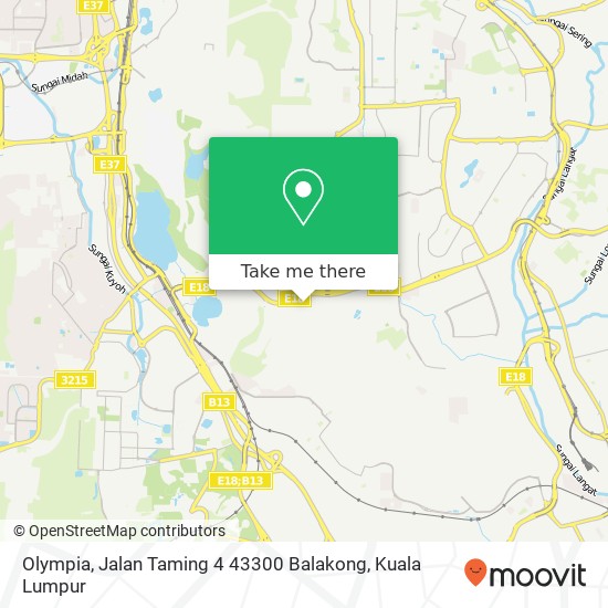 Olympia, Jalan Taming 4 43300 Balakong map