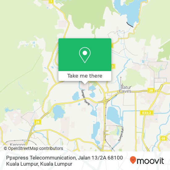 Ppxpress Telecommunication, Jalan 13 / 2A 68100 Kuala Lumpur map