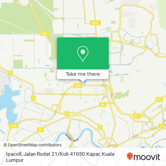 Peta Ipacoll, Jalan Rodat 21 / Ku6 41050 Kapar