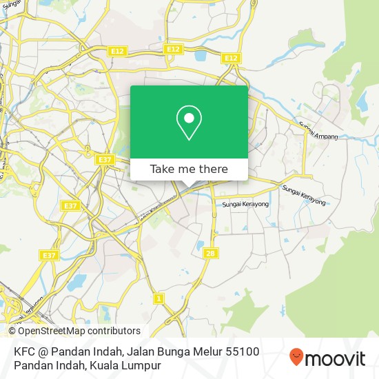KFC @ Pandan Indah, Jalan Bunga Melur 55100 Pandan Indah map