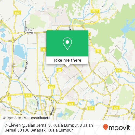 7-Eleven @Jalan Jernai 3, Kuala Lumpur, 3 Jalan Jernai 53100 Setapak map