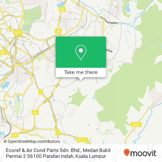 Peta Ecoref & Air Cond Parts Sdn. Bhd., Medan Bukit Permai 2 56100 Pandan Indah