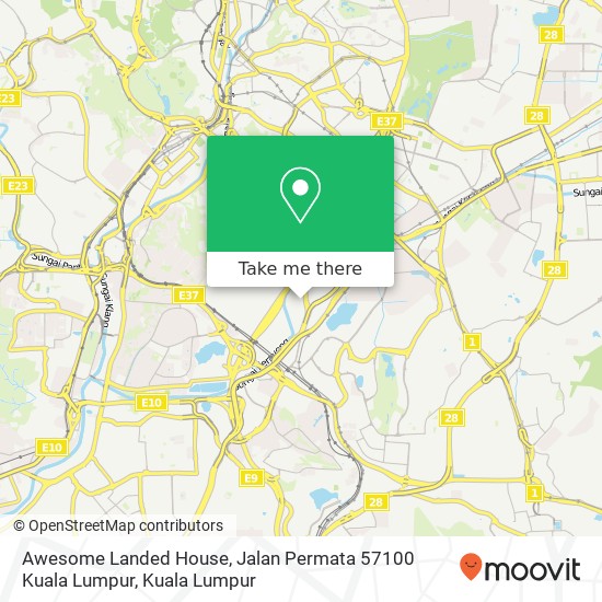 Awesome Landed House, Jalan Permata 57100 Kuala Lumpur map