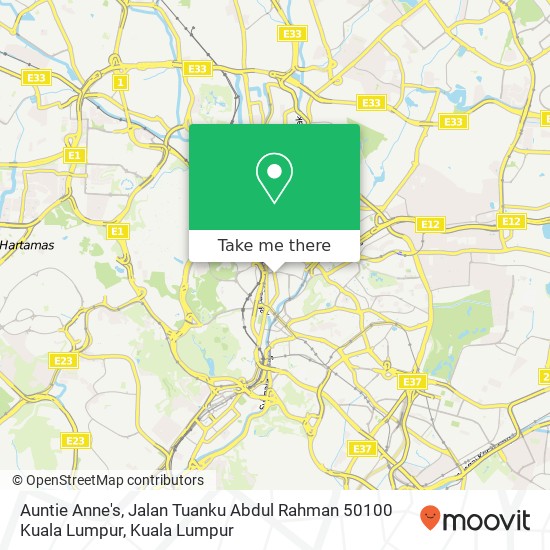 Peta Auntie Anne's, Jalan Tuanku Abdul Rahman 50100 Kuala Lumpur