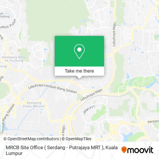 Peta MRCB Site Office ( Serdang - Putrajaya MRT )