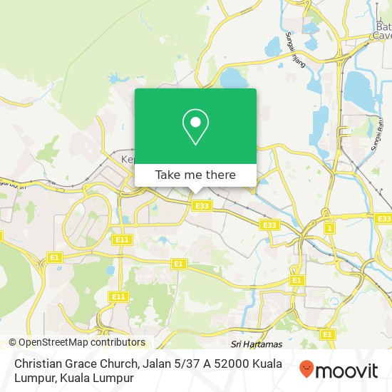 Christian Grace Church, Jalan 5 / 37 A 52000 Kuala Lumpur map