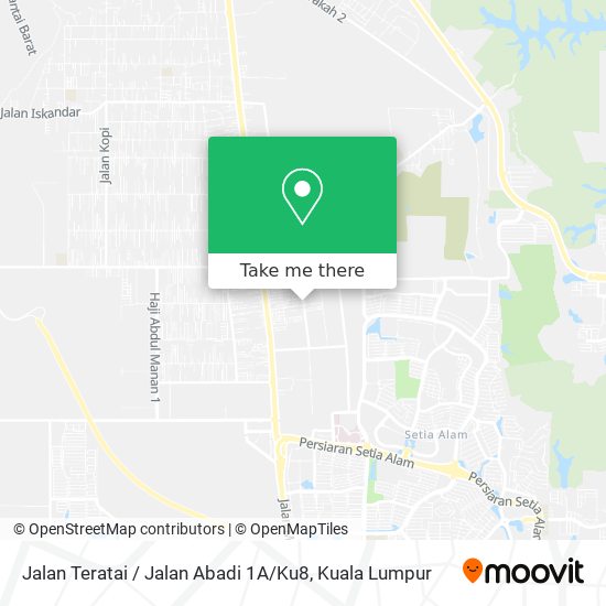Jalan Teratai / Jalan Abadi 1A / Ku8 map