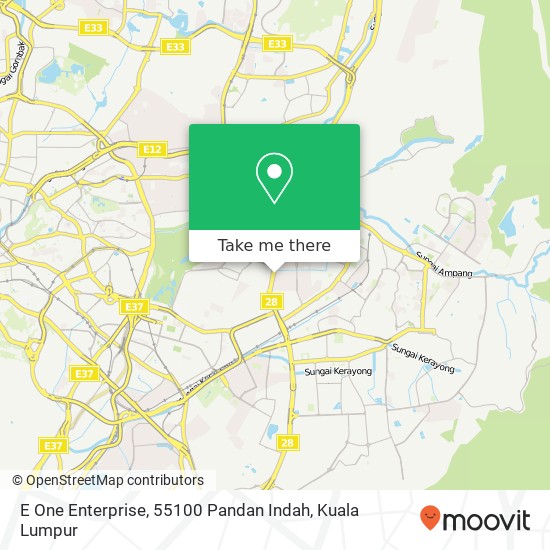 E One Enterprise, 55100 Pandan Indah map