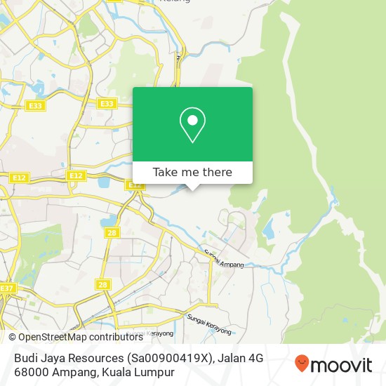 Peta Budi Jaya Resources (Sa00900419X), Jalan 4G 68000 Ampang