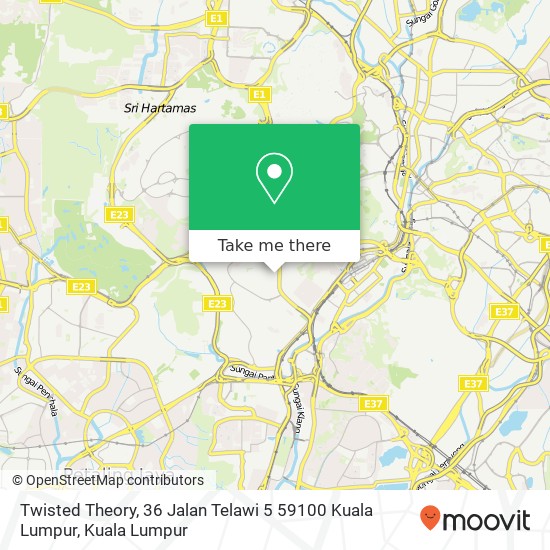 Twisted Theory, 36 Jalan Telawi 5 59100 Kuala Lumpur map