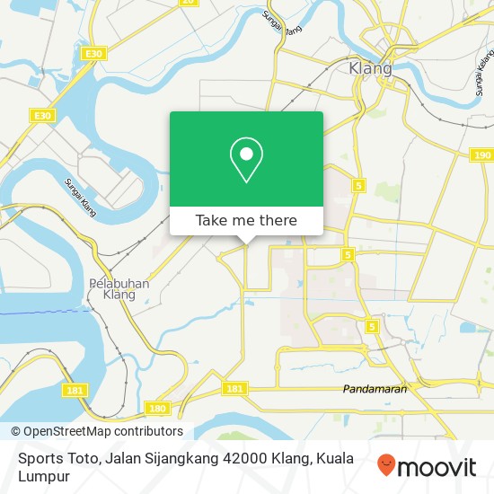 Peta Sports Toto, Jalan Sijangkang 42000 Klang