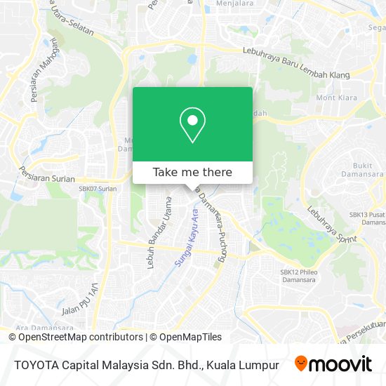 Peta TOYOTA Capital Malaysia Sdn. Bhd.