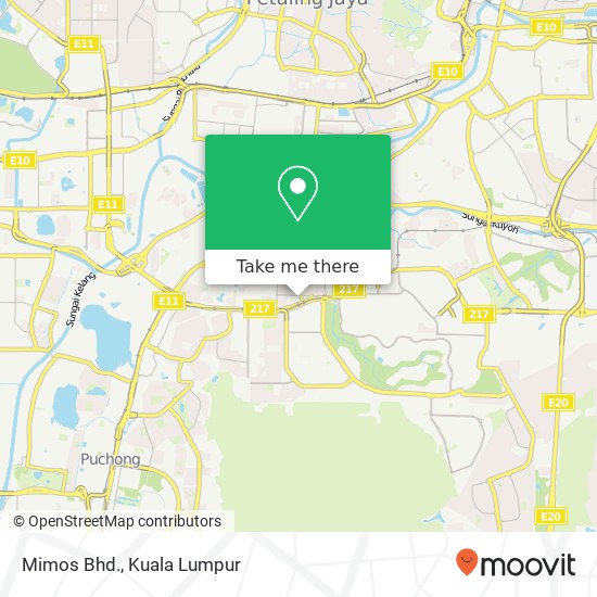 Mimos Bhd. map