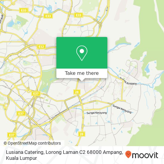 Lusiana Catering, Lorong Laman C2 68000 Ampang map