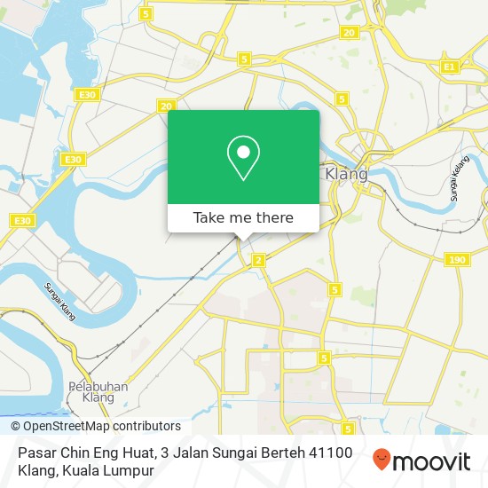 Peta Pasar Chin Eng Huat, 3 Jalan Sungai Berteh 41100 Klang