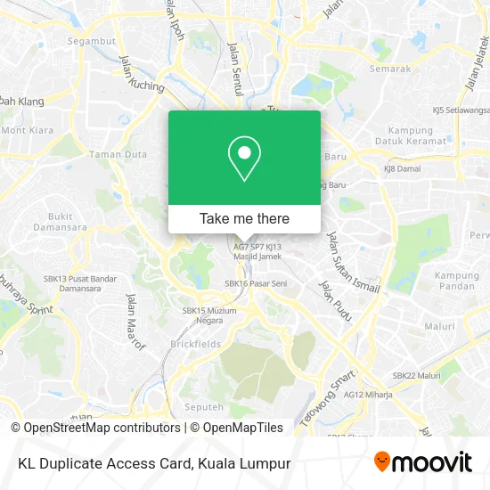 KL Duplicate Access Card map