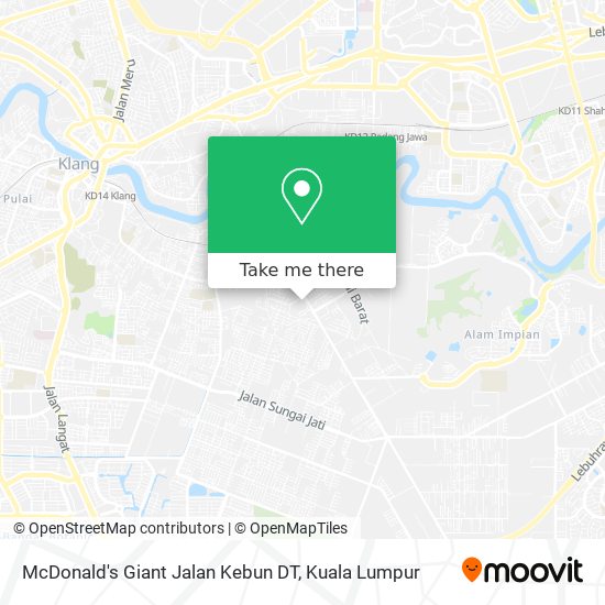 McDonald's Giant Jalan Kebun DT map